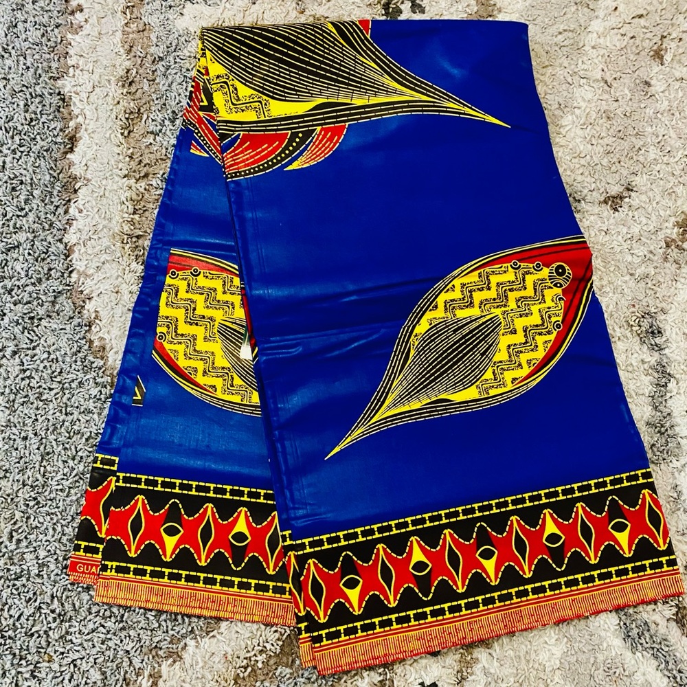 Gucci Blue and Yellow Patterned Skirt